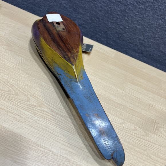 Vintage Recupe Hand Carved Hanging Hand Painted Parrot 15” - Picture 10 of 14